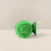 Green suede spherical decorative Christmas pendant with plush Christmas ball decoration Application Scenario